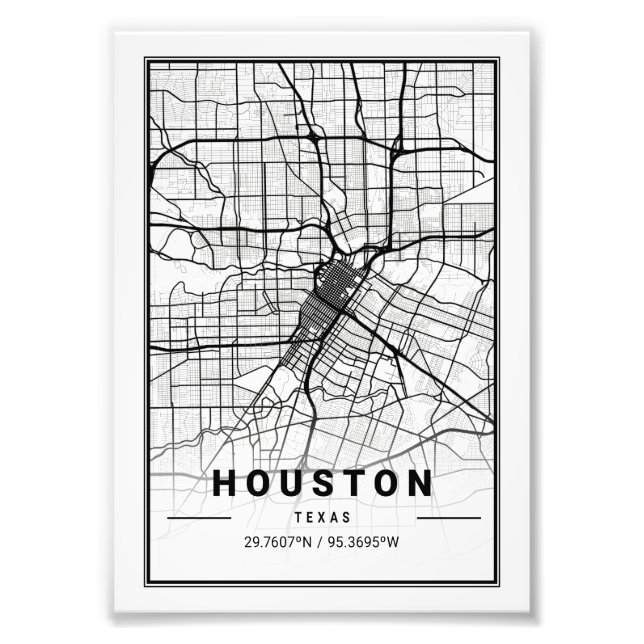 Foto Houston - Texas Ligth City Map (Frente)