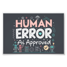 Foto Human Error Ai Approved Robot Art