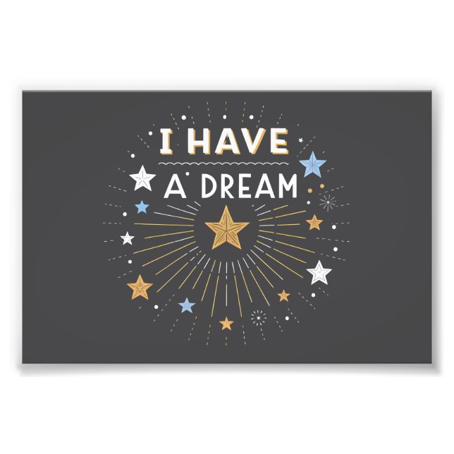 Foto I Have a Dream Inspirational Starburst Art (Frente)