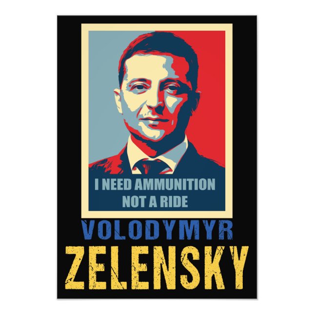 Foto I need ammunition, not a ride, Volodymyr Zelensky  (Frente)
