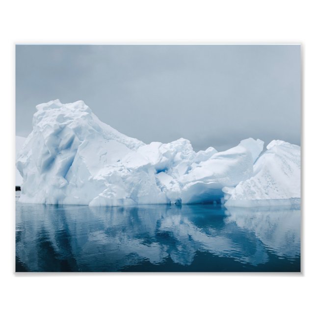 Foto Iceberg com reflexão no oceano Antártico (Frente)