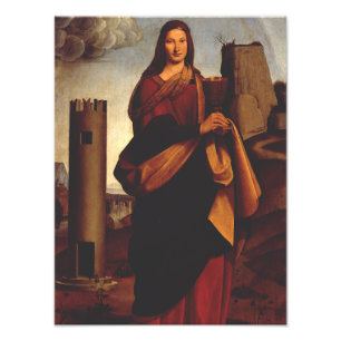 Foto Ícone Sagrado de Santa Bárbara Arte Gráfica