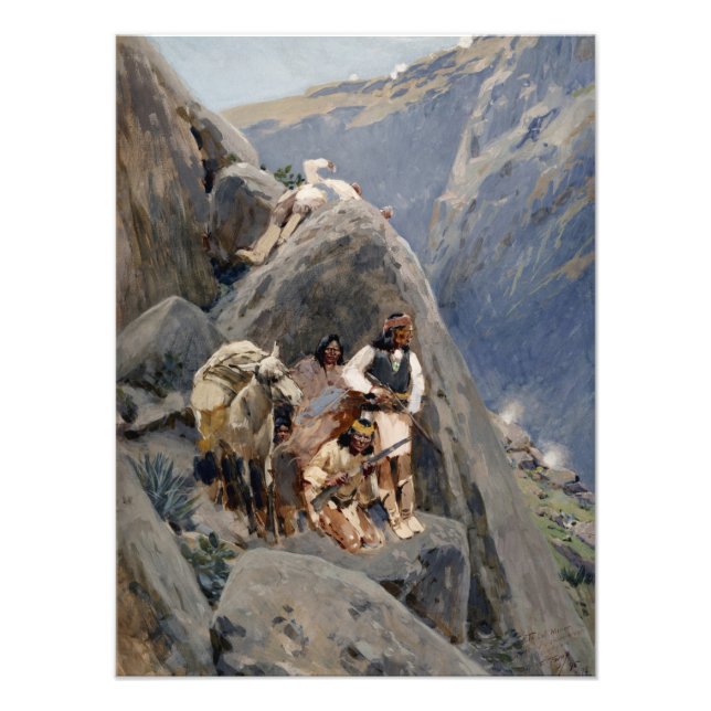 Foto Ícones Nativos Americanos: Guerreiros Apache, Cava (Frente)