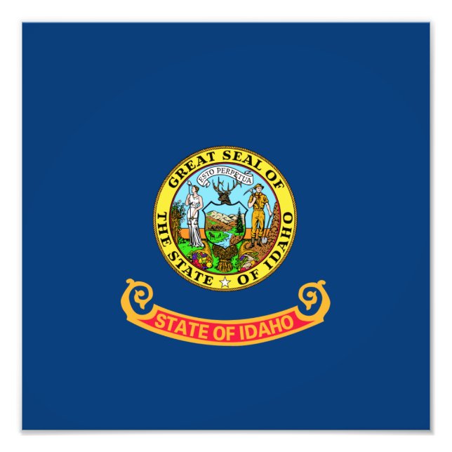 Foto Idaho Flag: Estado Gem, América Mountain West (Frente)