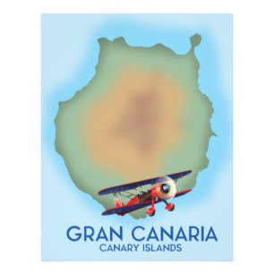 Foto Ilha canária Gran Canaria, arte poster de viagens