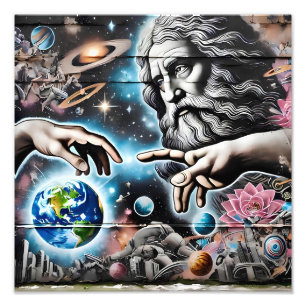 Foto  illustration of god creating the universe