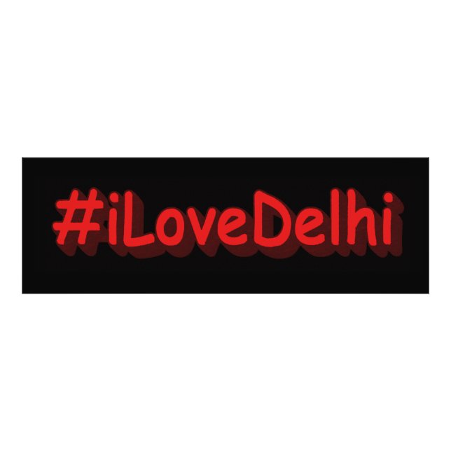 Foto "#iLoveDelhi" Design. Comprar Agora (Frente)