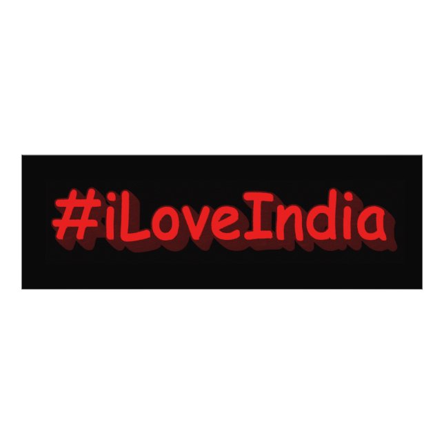 Foto "#iLoveIndia " Design bonito. Comprar Agora (Frente)
