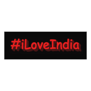 Foto "#iLoveIndia " Design bonito. Compre agora