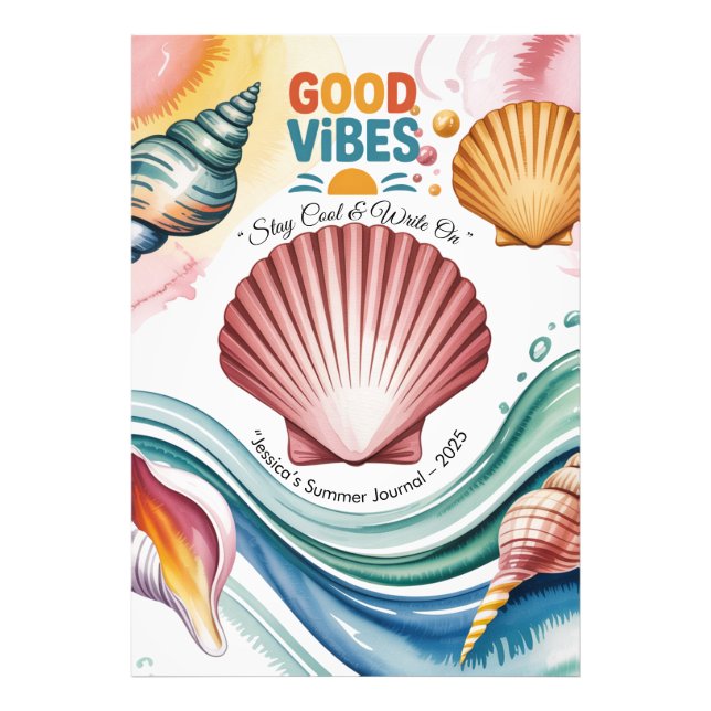 Foto Ilustração da Praia Retro da Summer Vibes (Frente)