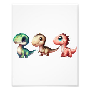Foto Ilustração de Bebês Dinossauros Fofos