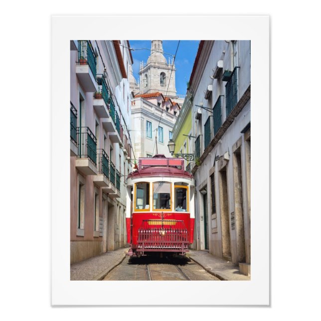 Foto Ilustração de estrada de Lisboa Poster Portugal (Frente)
