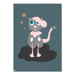 Foto Ilustração de Gato Infantil Fofa de Kitty de Desen