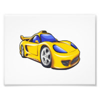 Ilustração de supercarro amarela|Escolher cor de t