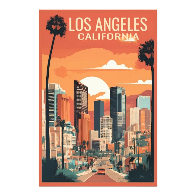 Foto Ilustração de viagem de Los Angeles, (Frente)