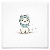 Ilustração do Rouco cozy - Adorável Puppy em uma c