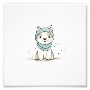 Foto Ilustração do Rouco cozy - Adorável Puppy em uma c
