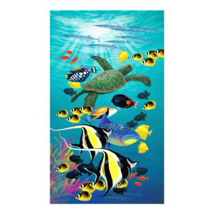 Foto Ilustração tropical havaiana dos peixes da angra