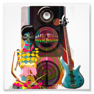 Foto Ilustrações Rock Music com guitarra e Auto-falante