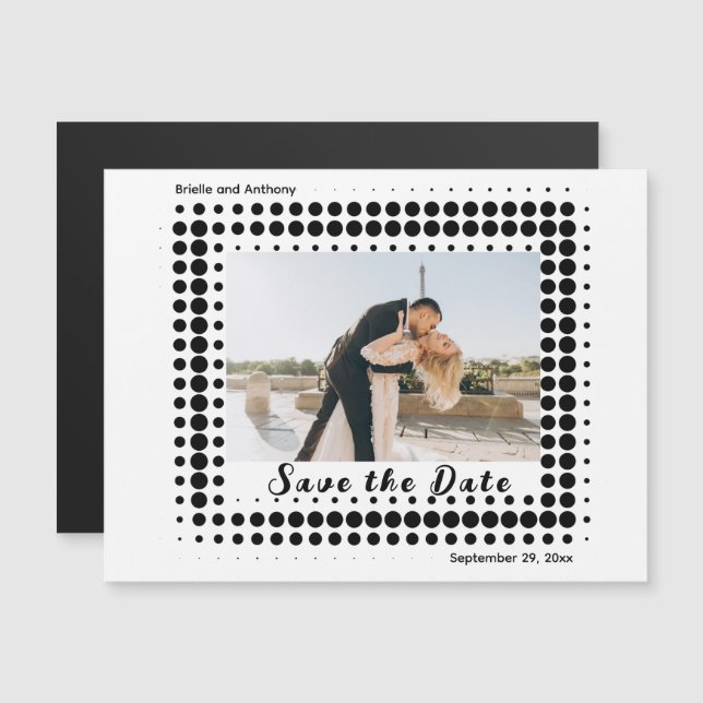 Foto Imã salve a data Noiva de Casamento (Frente/Verso)