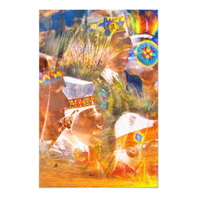 Foto Imagem fotográfica Nativa americana RAINBOW WARRIO (Frente)