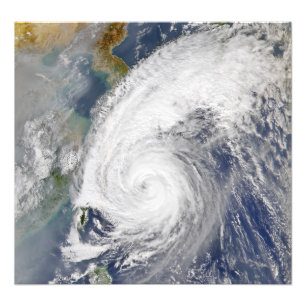 Foto Imagem satélite de um tufão