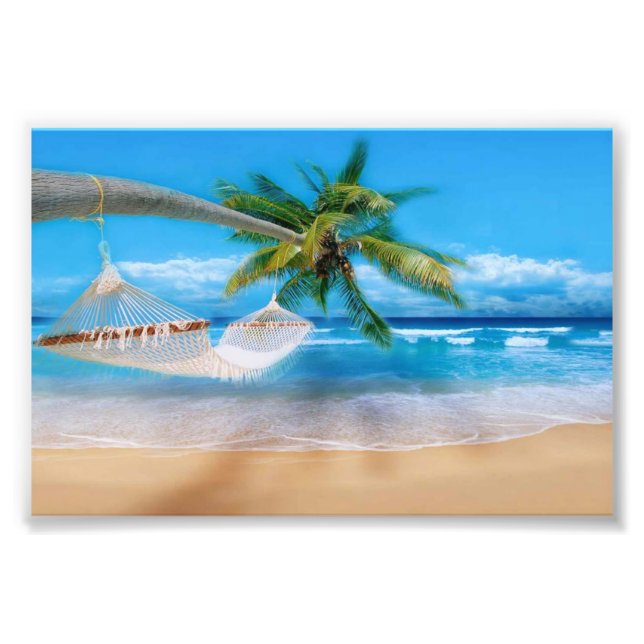 Foto Impressa de Praia Tropical (Frente)
