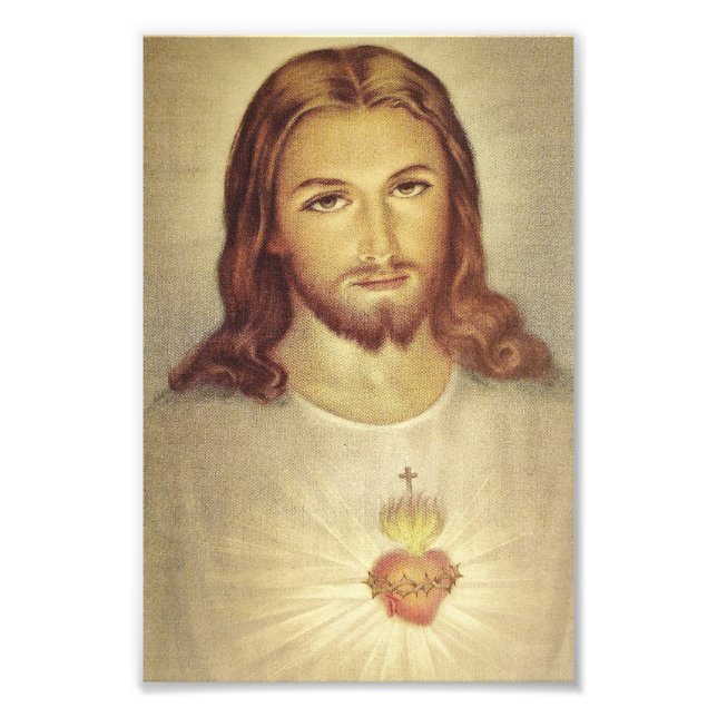 Foto Impressa do Coração Sagrado de Jesus Clássico (Frente)