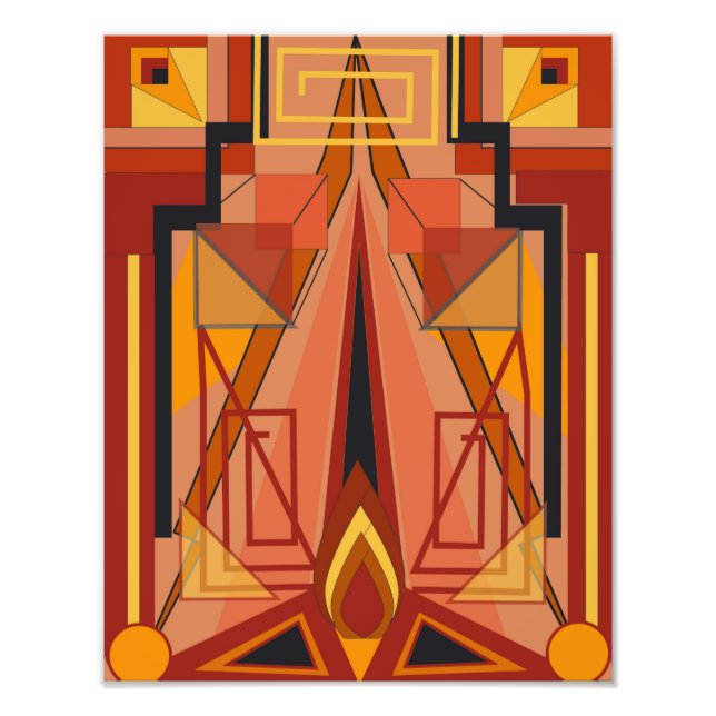 Foto Impressão com Art Deco Art (Frente)