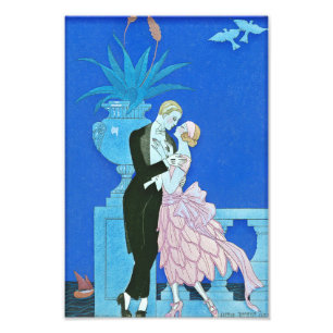 Foto Impressão da meia-noite do art deco do beijo