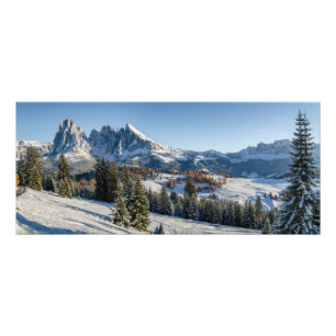 Foto Impressão da paisagem do inverno de Alpe di Siusi