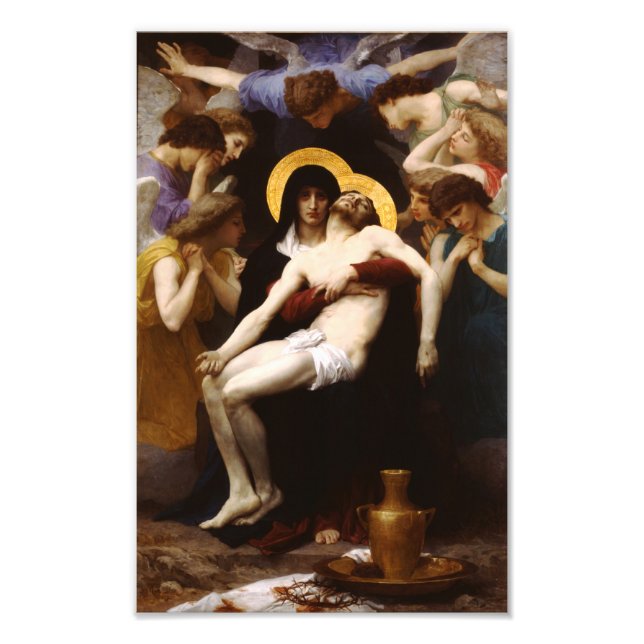 Foto Impressão da Pietà de Bouguereau (Frente)