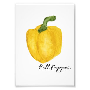 Foto Impressão da pimenta de Bell da aguarela