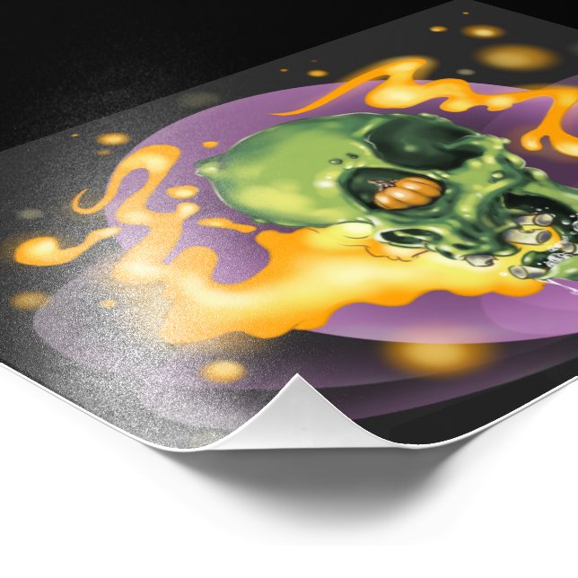 Foto Impressão de Abóbora de Crânio (Borda)