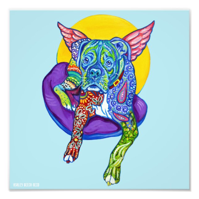 Foto Impressão de Alebrijes Boxer 12x12" (Frente)