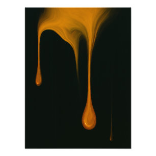 Foto Impressão de Arte Abstrata Escura com Gotejamento
