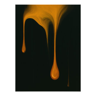 Foto Impressão de Arte Abstrata Escura com Gotejamento