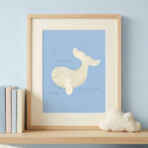 Foto Impressão de Arte da Creche de Baleias Beluga Vá
