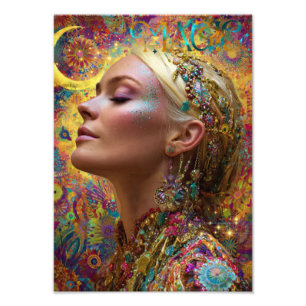 Foto Impressão de Arte da Deusa Cósmica Boêmia Mulher