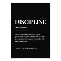 Impressão de Arte de Definição de Disciplina – Mot