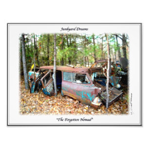Foto Impressão de Arte de Ferro-Velho Chevy Nomad Nosta
