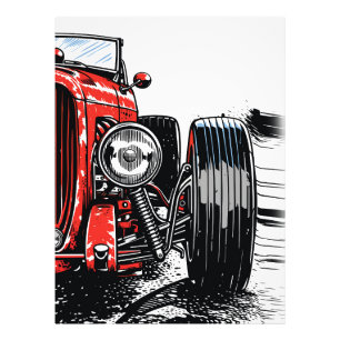 Foto Impressão de Arte Pop da Frente de Carro Clássico