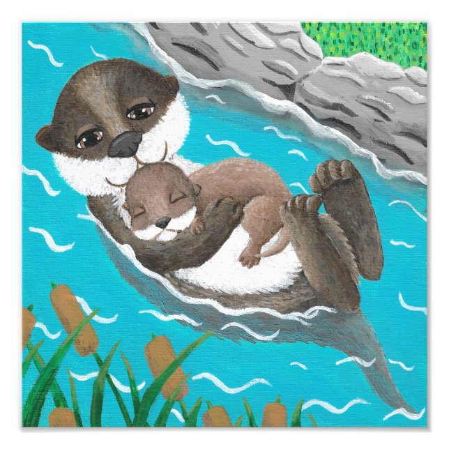 Foto Impressão de Arte VTD "Otterly Adorable" 12x12 (Frente)