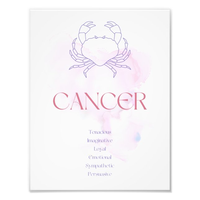 Foto Impressão de Arte Zodiac cancer (Frente)