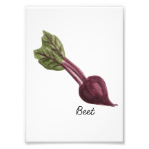 Impressão de Beterraba de Aquarela