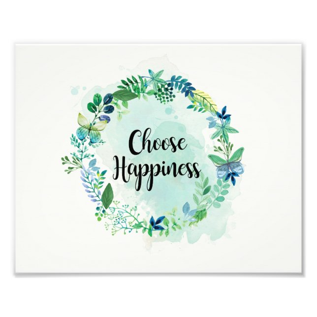 Foto Impressão de Cotação Floral, Aquarela de Cotação I (Frente)