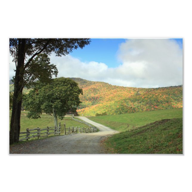 Foto Impressão de estrada country (Frente)