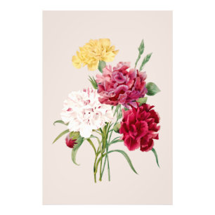 Foto Impressão de Flores de Cravagem Vintage