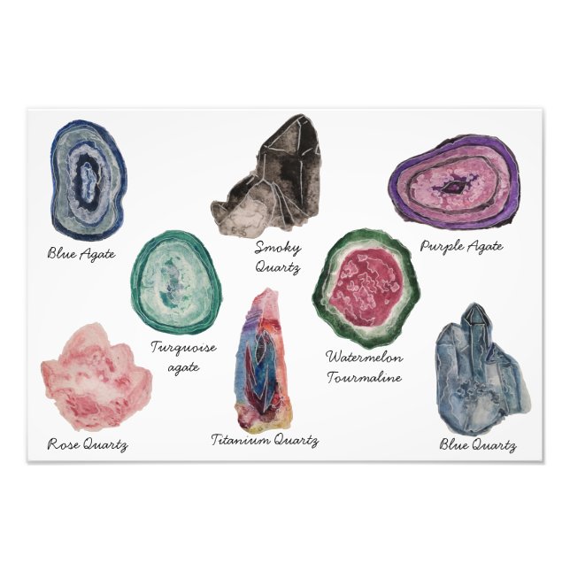 Foto Impressão de Gráfico de Cristal de Aquarela (Frente)