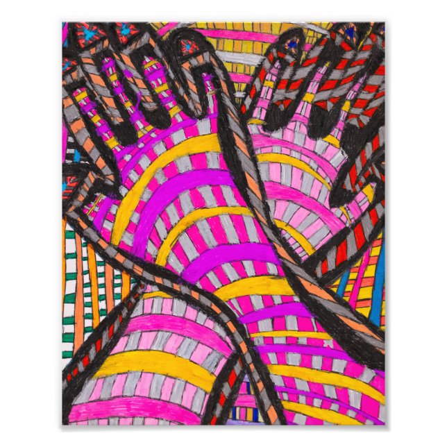 Foto Impressão de impressões digitais tribais (Frente)